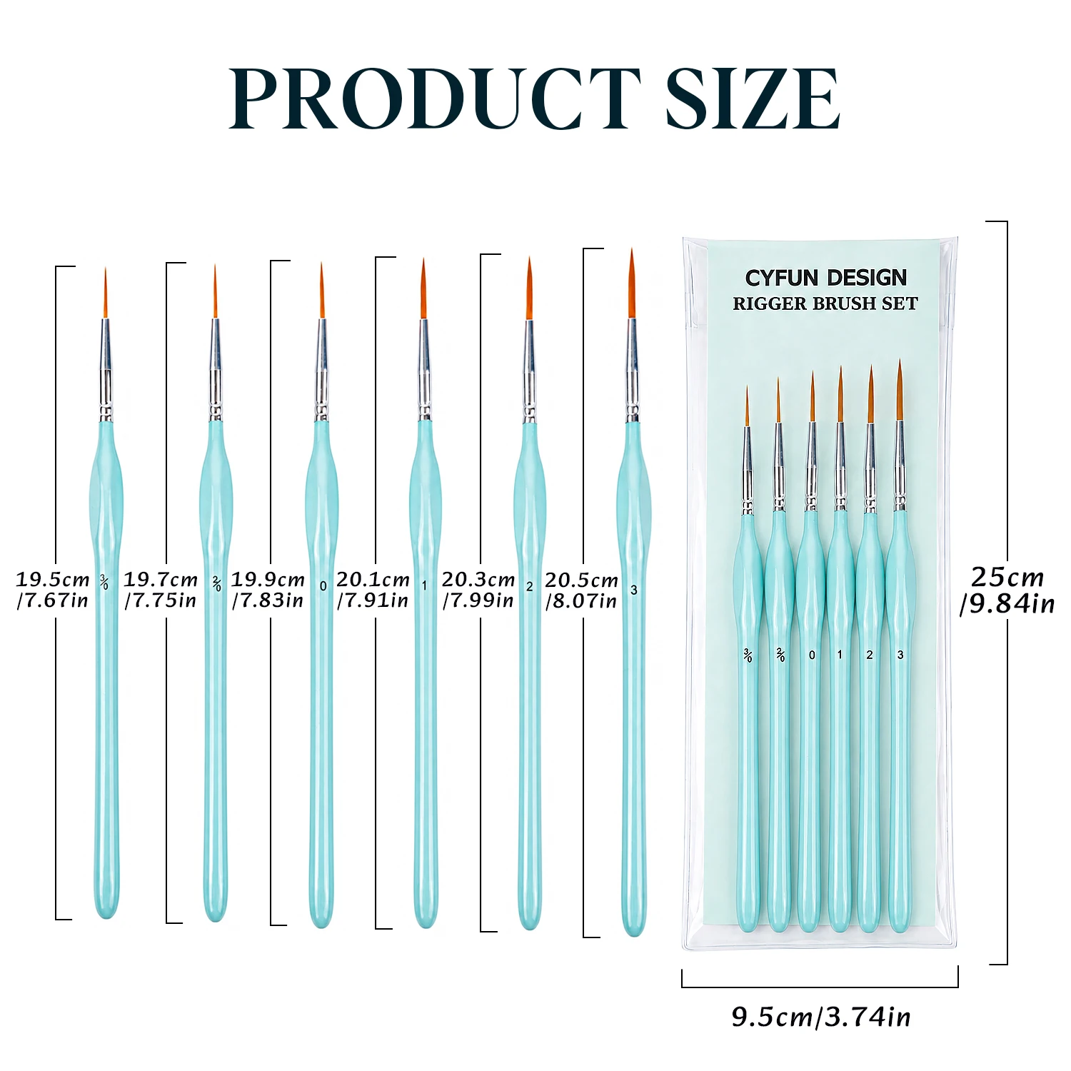 6pcs Rigger Paint Brushes Set, - Detailing Brush Set 评论和价格