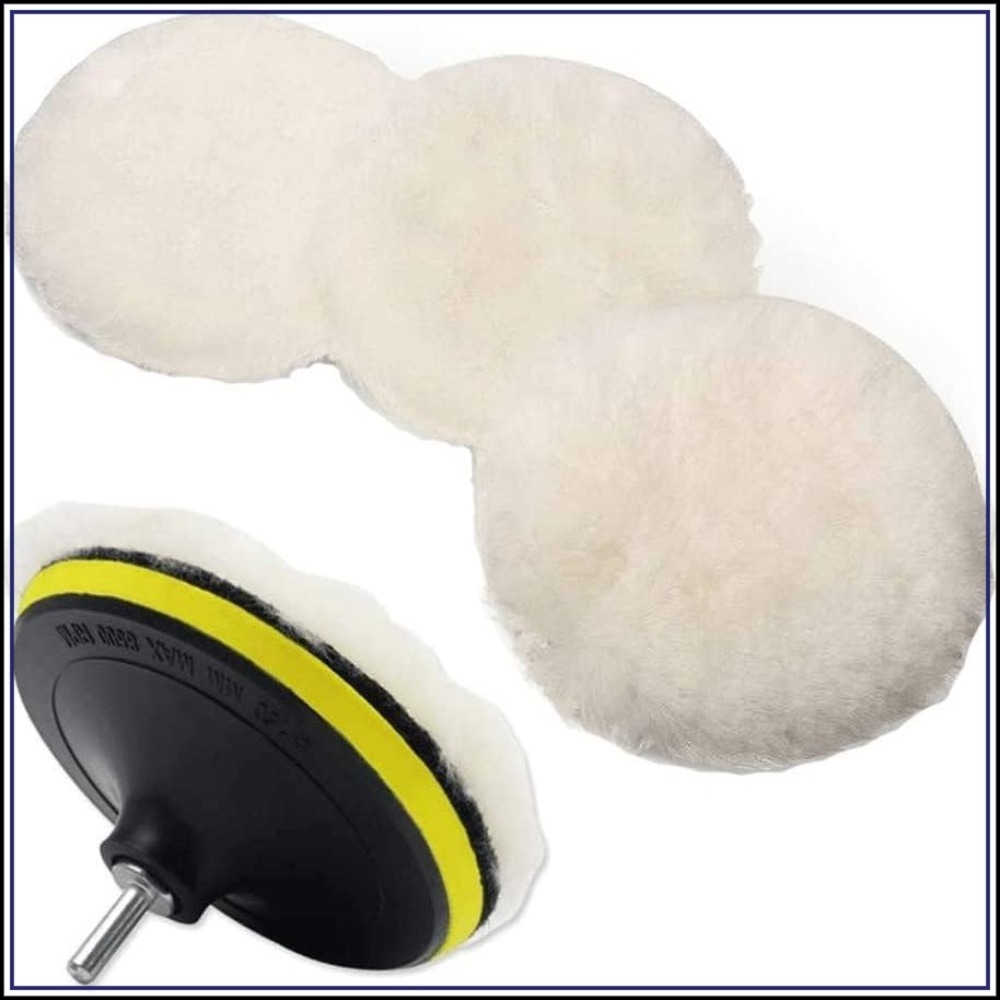 6 Pcs 5 Inch Wool Polishing Bu - Polish Pad Set Buffer 评论和价格